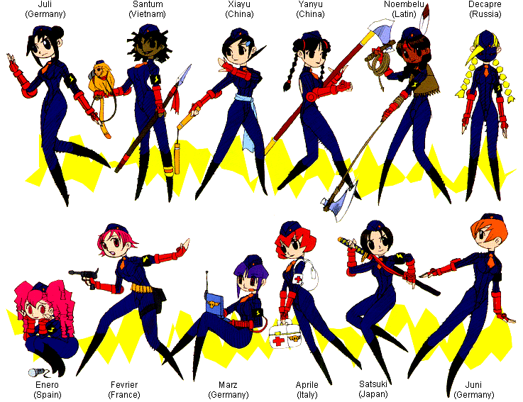 juni, decapre, juli, enero, noembelu, and 7 more (street fighter and 1 more)