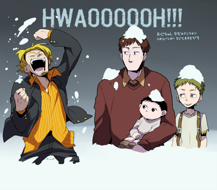 manfred, sidney, diego, and roshan (ice age) drawn by t_k_g