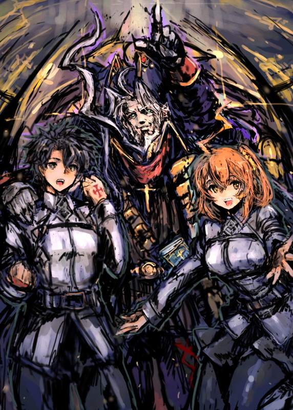 fujimaru ritsuka and christopher columbus (fate and 1 more) drawn by moto_murabito