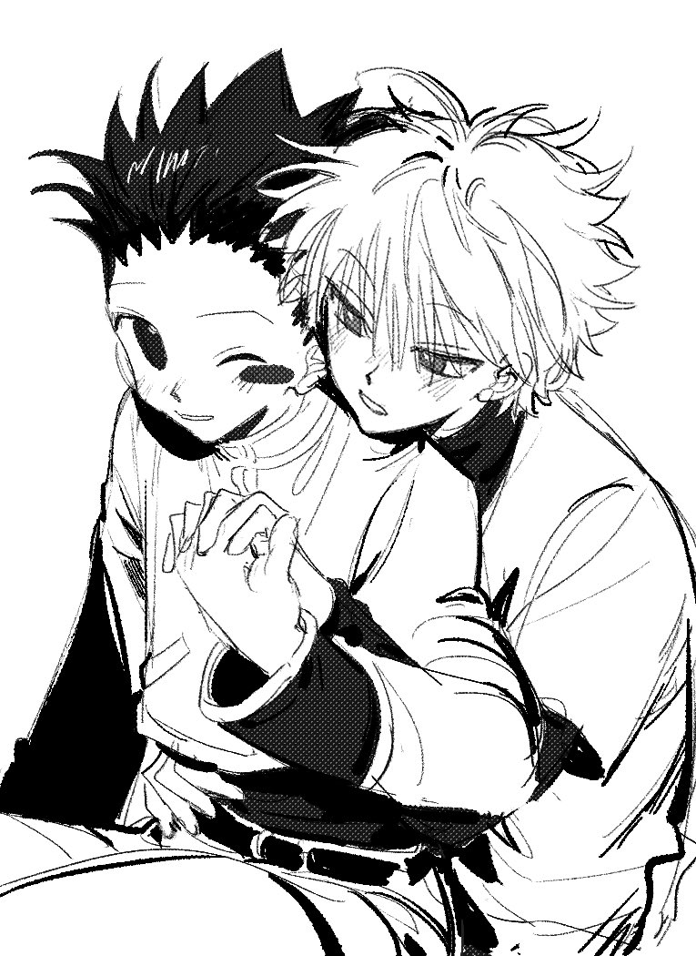 killua zoldyck and gon freecss (hunter x hunter) drawn by yy0505