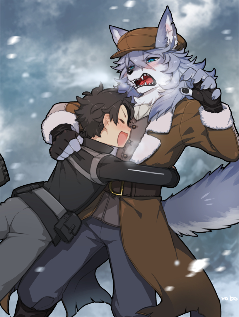 fujimaru ritsuka and patxi (fate and 1 more) drawn by hituzirobo