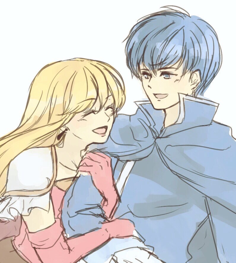 lachesis and finn (fire emblem and 1 more) drawn by chikefu