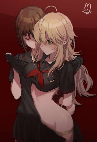 hoshii miki and hagiwara yukiho (idolmaster) drawn by rod_(rod4817)