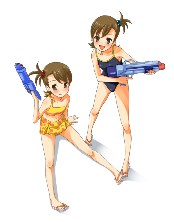 futami mami and futami ami (idolmaster and 1 more) drawn by rato