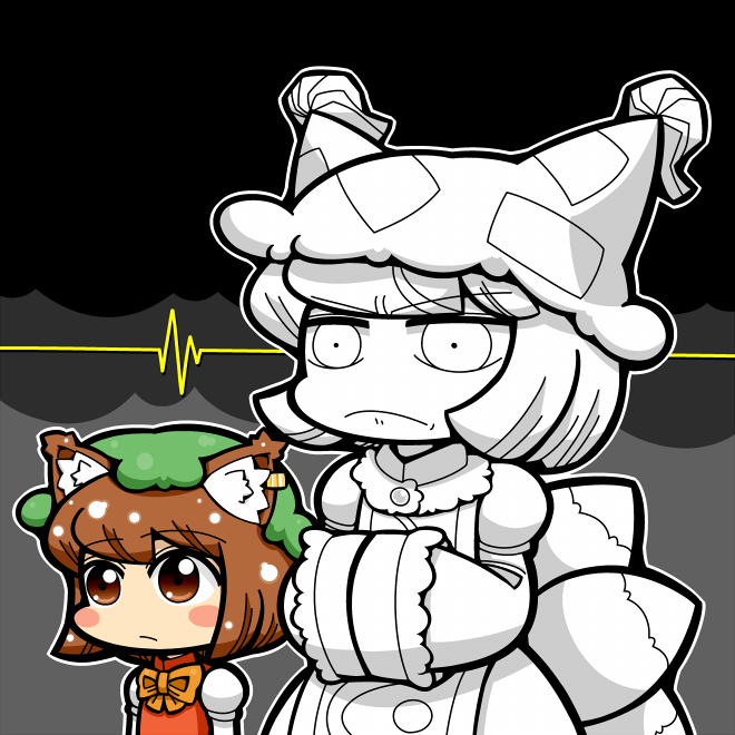 yakumo ran and chen (touhou) drawn by dora_ita