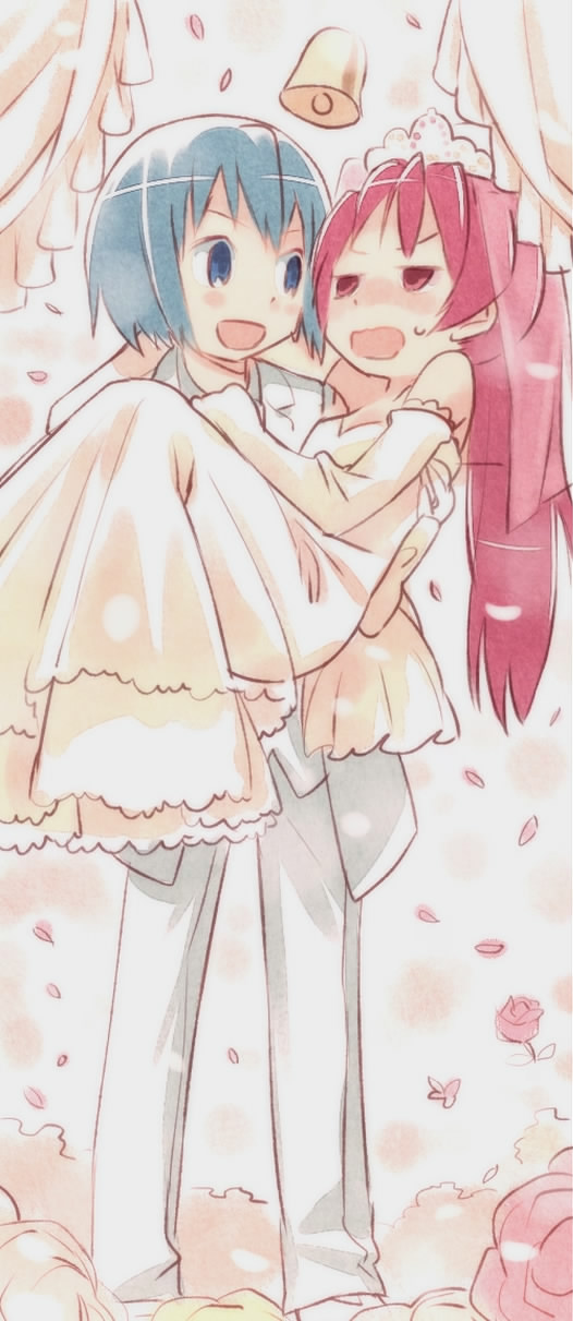 miki sayaka and sakura kyoko (mahou shoujo madoka magica and 1 more) drawn by mizu_asato
