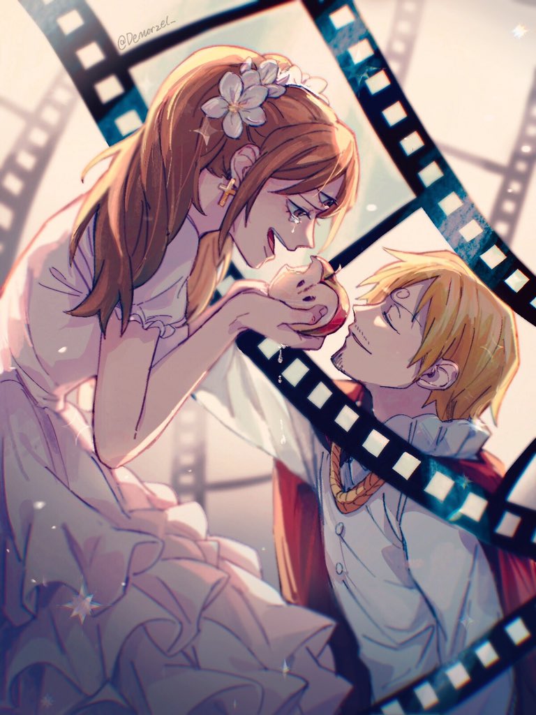 sanji and charlotte pudding (one piece) drawn by demorzel
