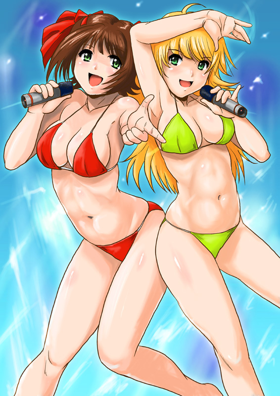 hoshii miki and amami haruka (idolmaster and 1 more) drawn by shu-z