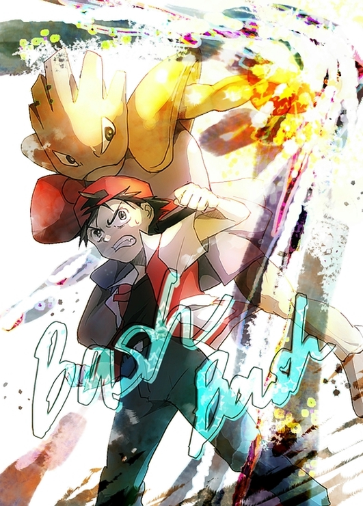 red and hitmonchan (pokemon and 2 more) drawn by san_(tinami)