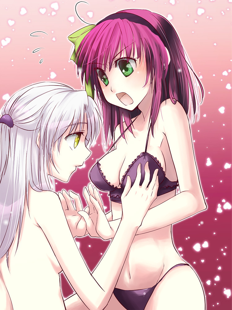 tachibana kanade and nakamura yuri (angel beats!) drawn by kimura_shiki