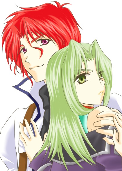 lamia loveless and axel almer (super robot wars and 1 more)