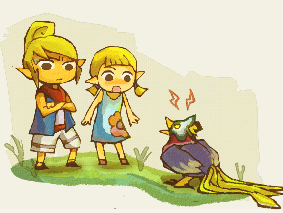 tetra and aryll (the legend of zelda and 1 more) drawn by teijiro