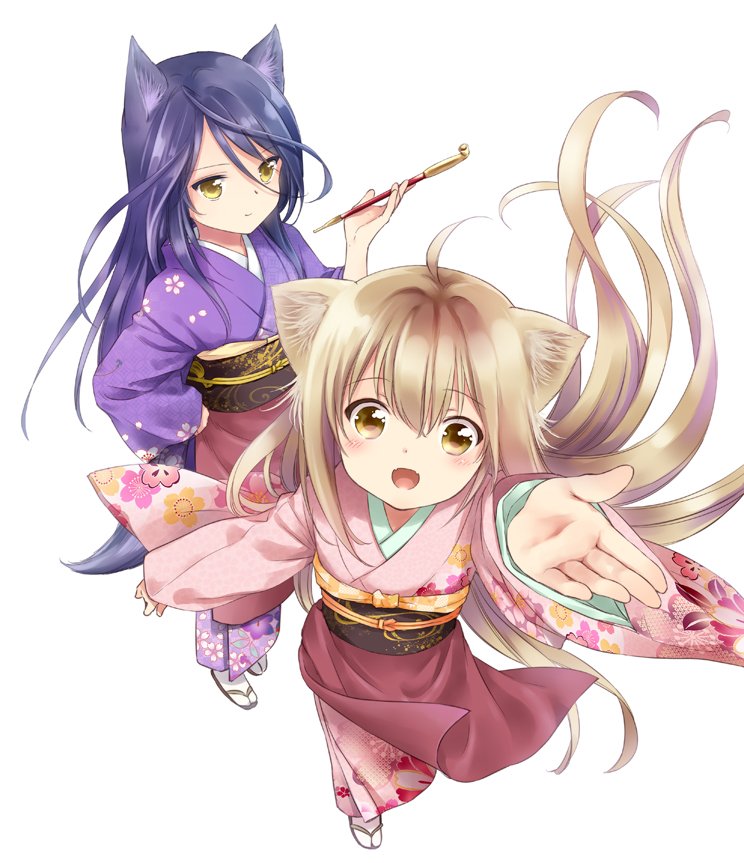 yuzu and satsuki (konohana kitan) drawn by amano_sakuya