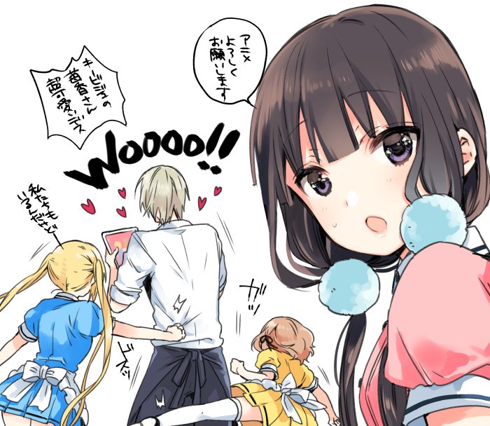 hinata kaho, sakuranomiya maika, hoshikawa mafuyu, and dino (blend s) drawn by nakayama_miyuki