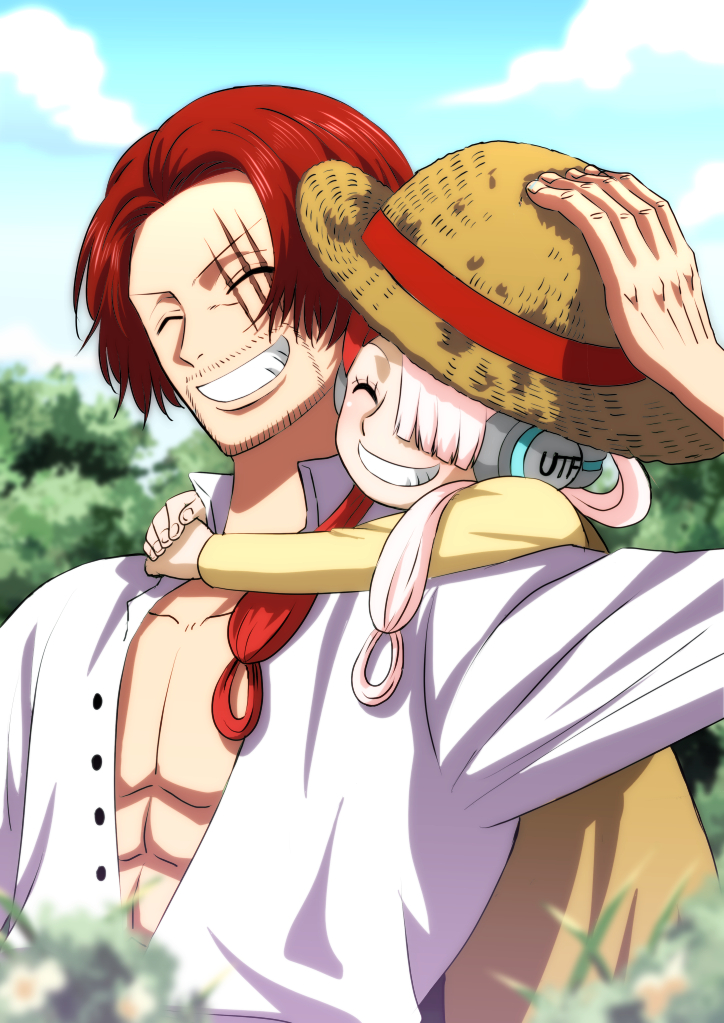 uta and shanks (one piece and 1 more) drawn by musasabiop