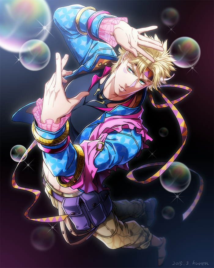 caesar anthonio zeppeli (jojo no kimyou na bouken and 1 more) drawn by kuren