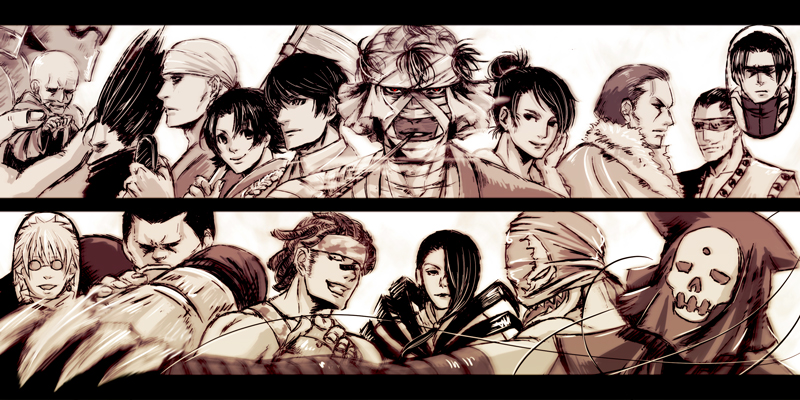 shishio makoto, seta soujirou, shinomori aoshi, honjou kamatari, komagata yumi, and 12 more (rurouni kenshin) drawn by iduhara