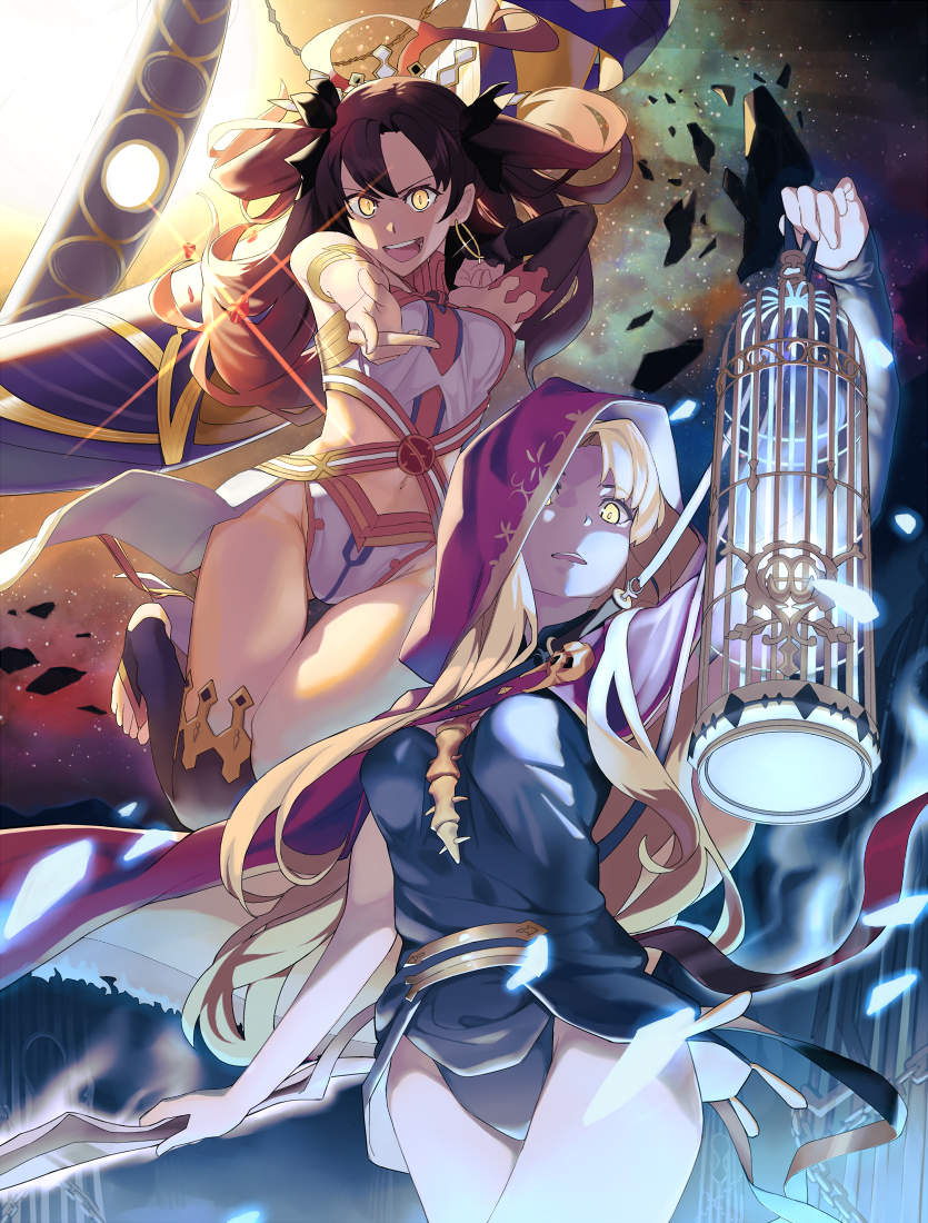 ereshkigal and ishtar (fate and 1 more) drawn by lempika