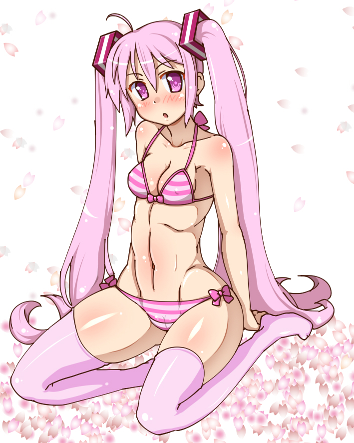 hatsune miku and sakura miku (vocaloid) drawn by j_(shining-next)