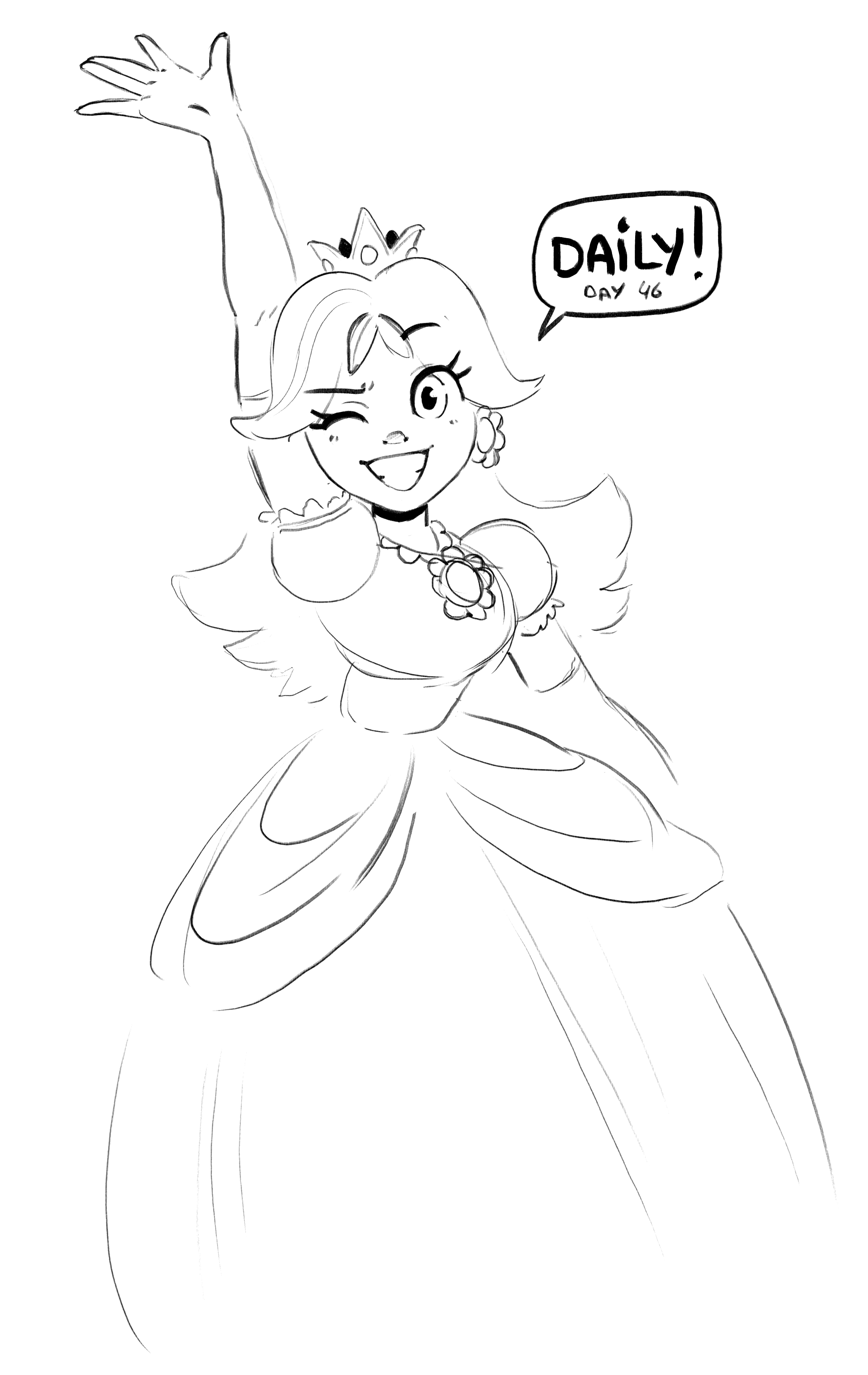 princess daisy (mario and 1 more) drawn by siebe_wierdsma ...