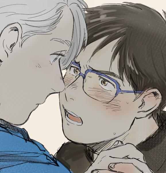 katsuki yuuri and viktor nikiforov (yuri!!! on ice) drawn by nore_(boosuke)