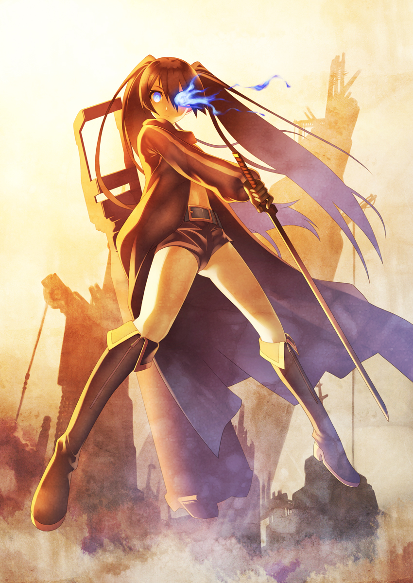 black rock shooter (black rock shooter) drawn by kunieda