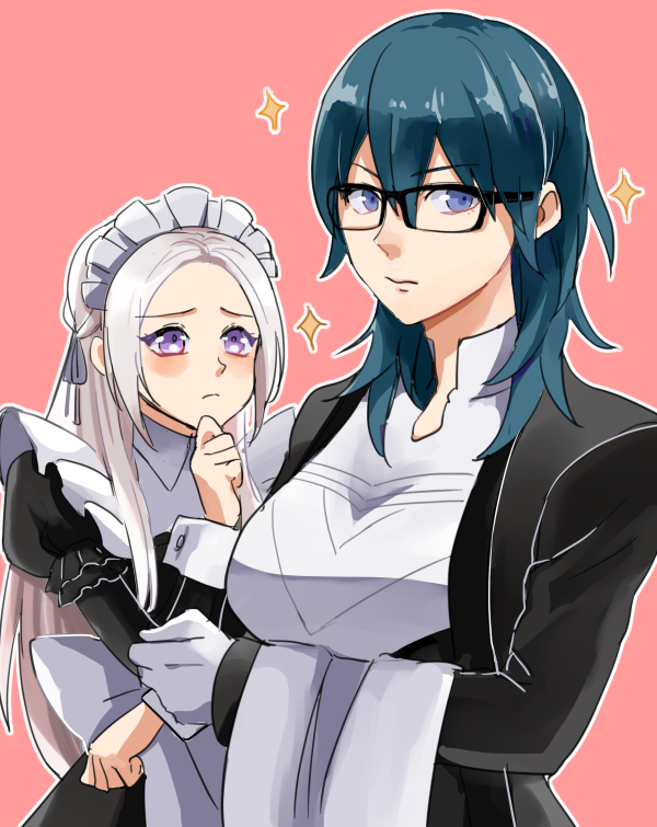 female byleth and edelgard von hresvelg (fire emblem and 1 more) drawn by tamama009
