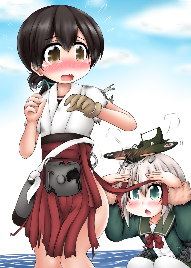 kasuga maru and shimushu (kantai collection) drawn by ouno_(nounai_disintegration)