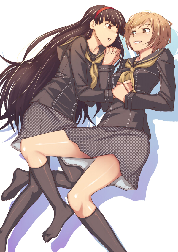 satonaka chie and amagi yukiko (persona and 1 more) drawn by inu_(aerodog)