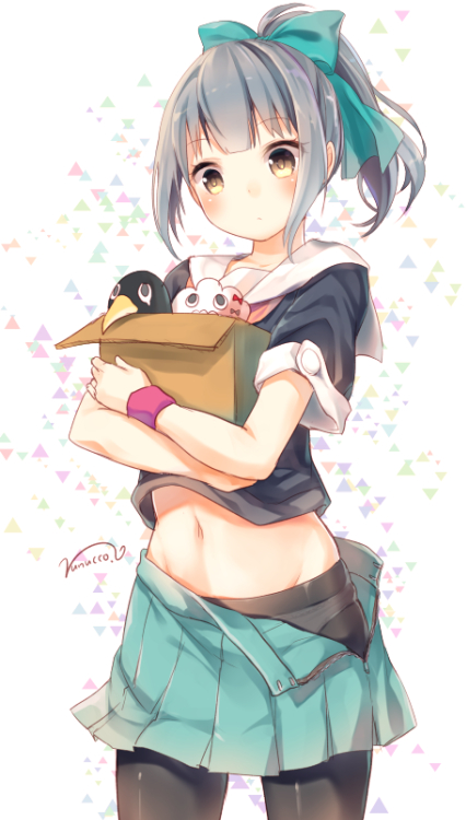 yuubari, failure penguin, and miss cloud (kantai collection) drawn by nunucco