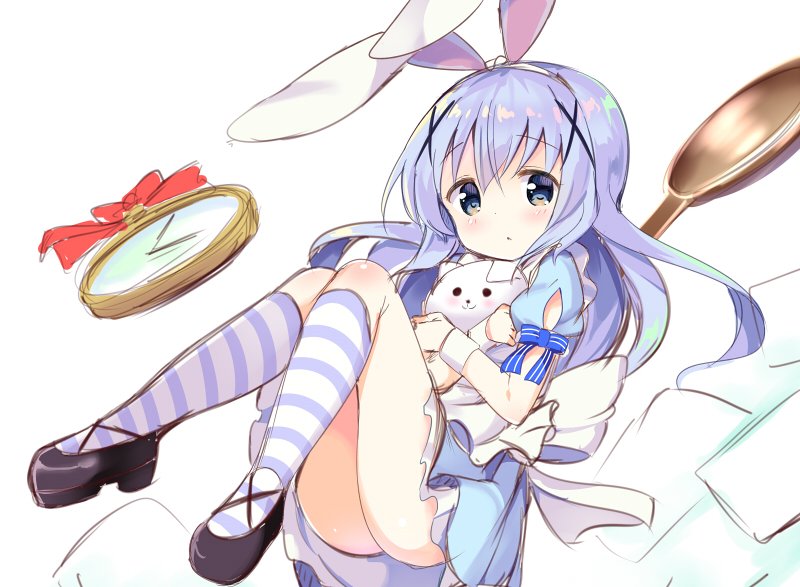 kafuu chino and alice (gochuumon wa usagi desu ka? and 1 more) drawn by kurou_(quadruple_zero)