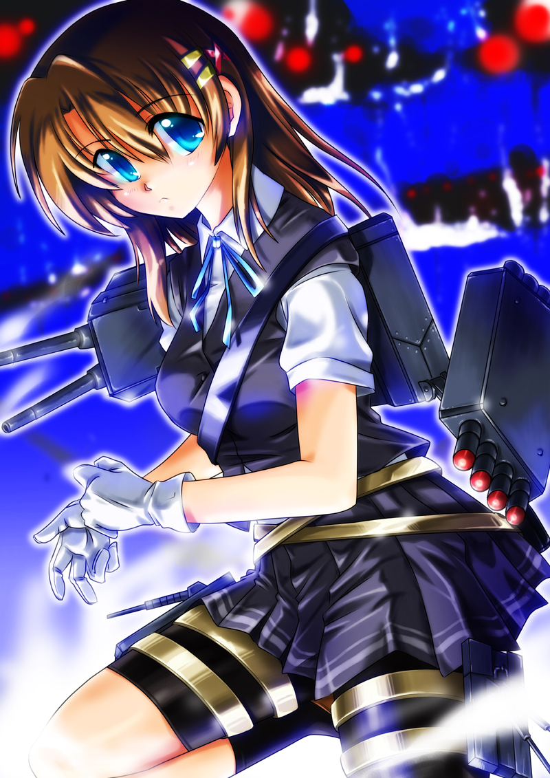 yagami hayate and kuroshio (kantai collection and 2 more) drawn by san-pon