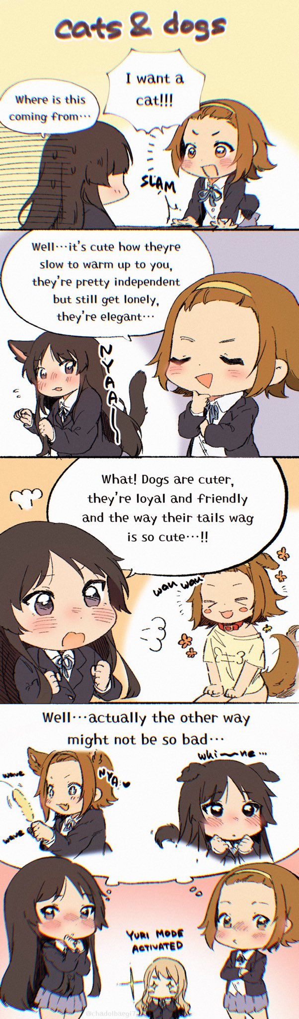 akiyama mio, tainaka ritsu, and kotobuki tsumugi (k-on!) drawn by chadolbaegi