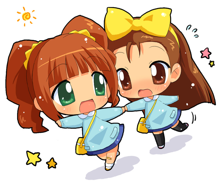 minase iori and takatsuki yayoi (idolmaster and 1 more) drawn by hahifuhe