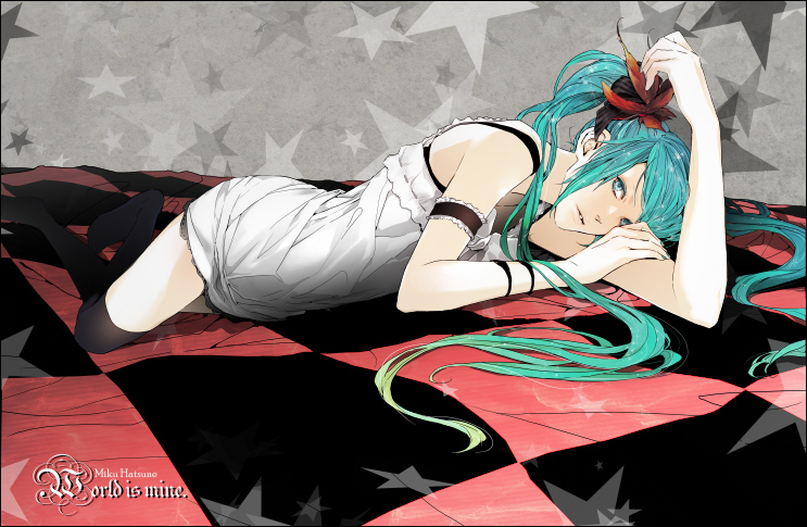 hatsune miku (vocaloid and 1 more) drawn by mozilla_(artist)