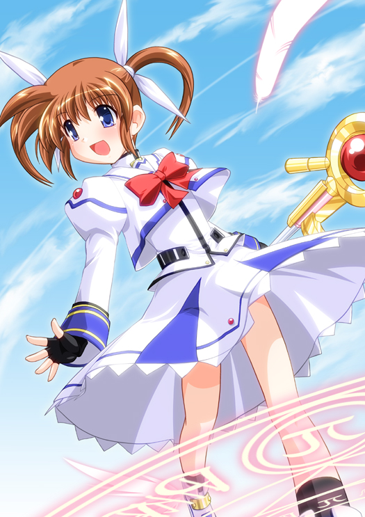 takamachi nanoha and raising heart (lyrical nanoha and 1 more) drawn by sumeragi_kou