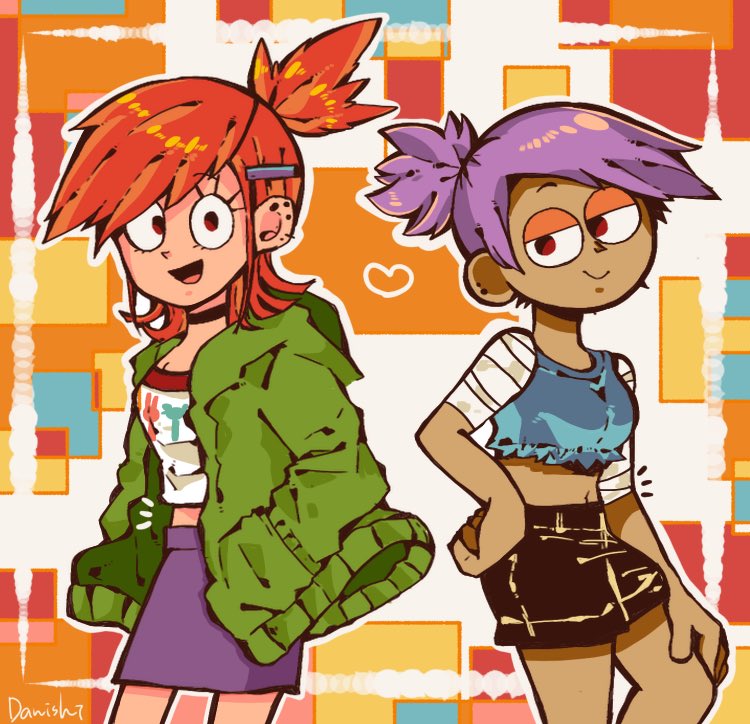 frankie foster and enid (foster's home for imaginary friends and 2 more) drawn by danishi