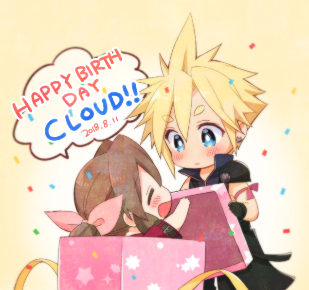 cloud strife and aerith gainsborough (final fantasy and 2 more) drawn by krudears