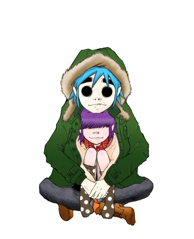 noodle and stuart pot (gorillaz) drawn by robo_(pollyanna_i)