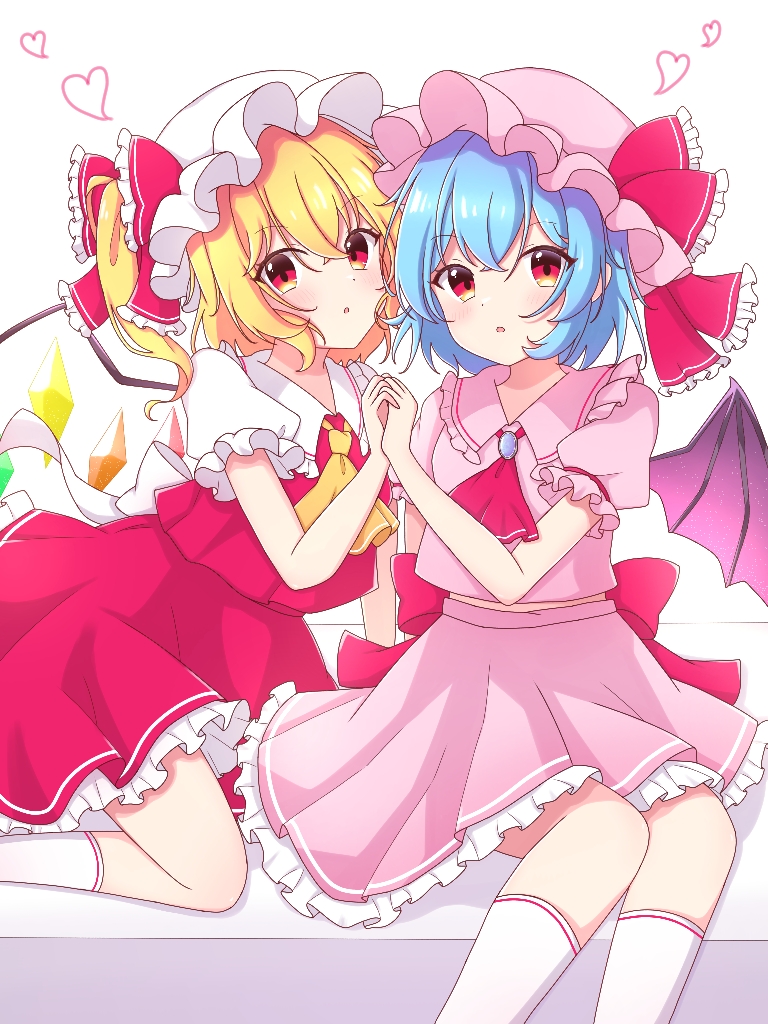 remilia scarlet and flandre scarlet (touhou) drawn by ako_oekaki