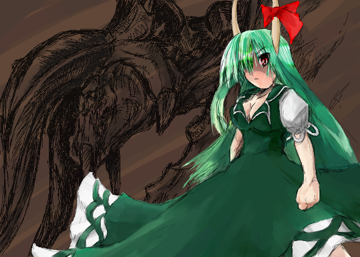 kamishirasawa keine and ex-keine (touhou) drawn by zaki_(artist)