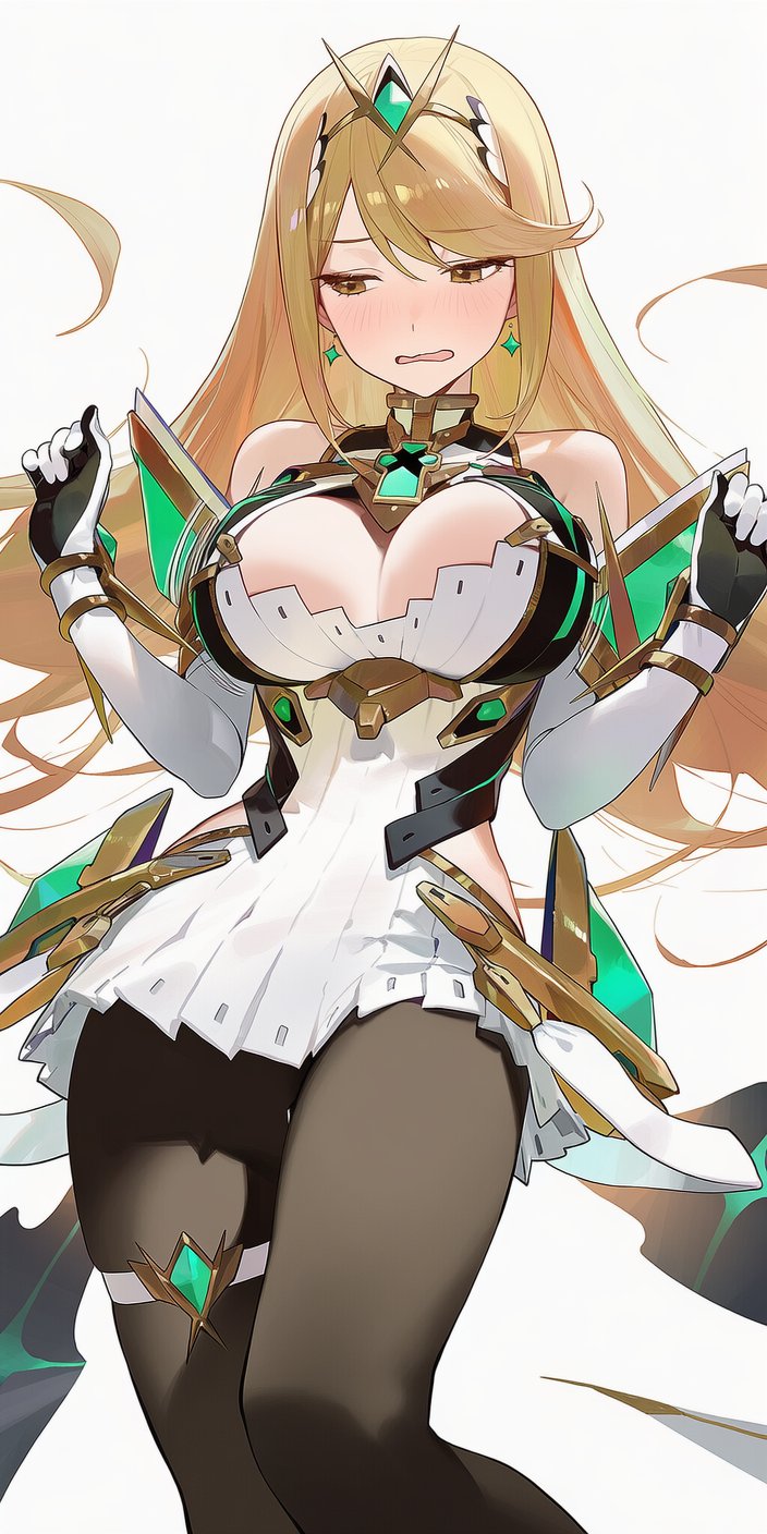 mythra (xenoblade chronicles and 1 more) drawn by drowsy_sheep
