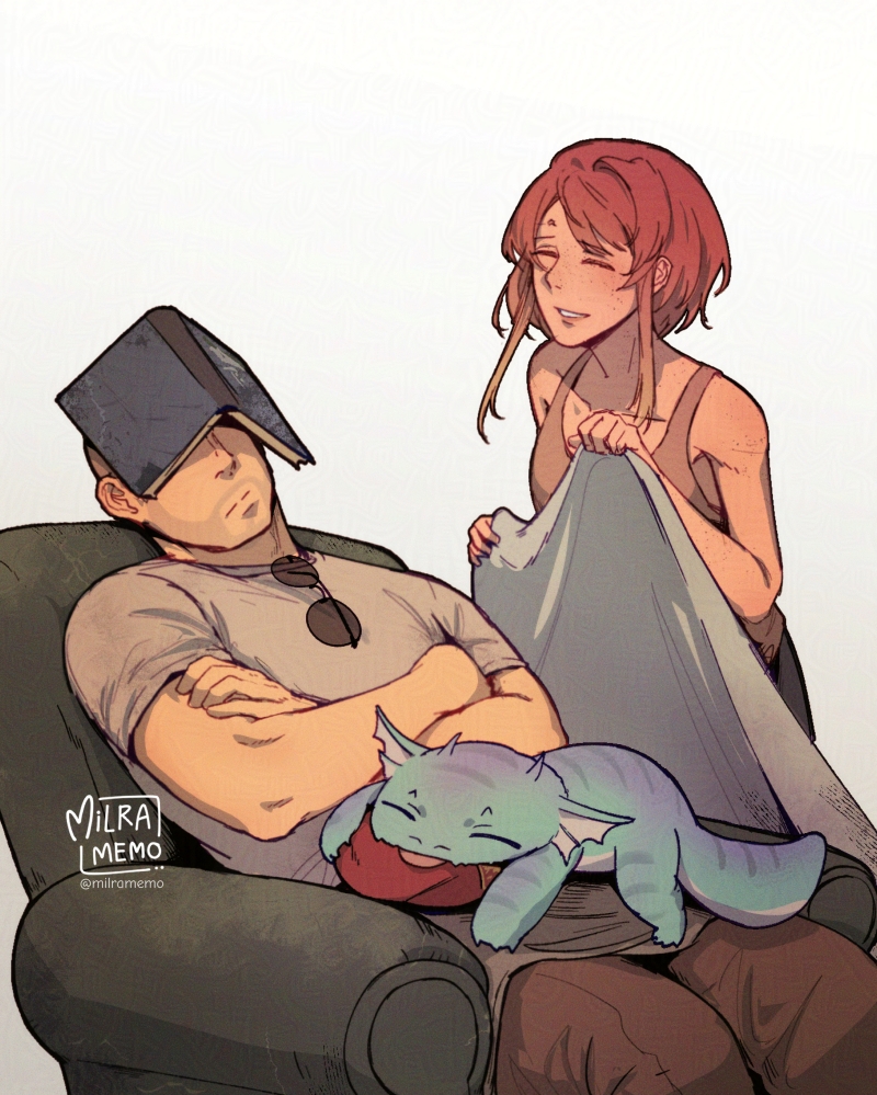 courier, noelle rutherford, craig boone, and jalapeno (fallout and 1 more) drawn by milramemo
