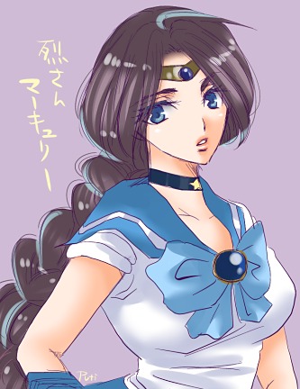 sailor mercury, unohana retsu, hisakawa aya, and kate higgins (bishoujo senshi sailor moon and 1 more) drawn by puchi_(code-k)