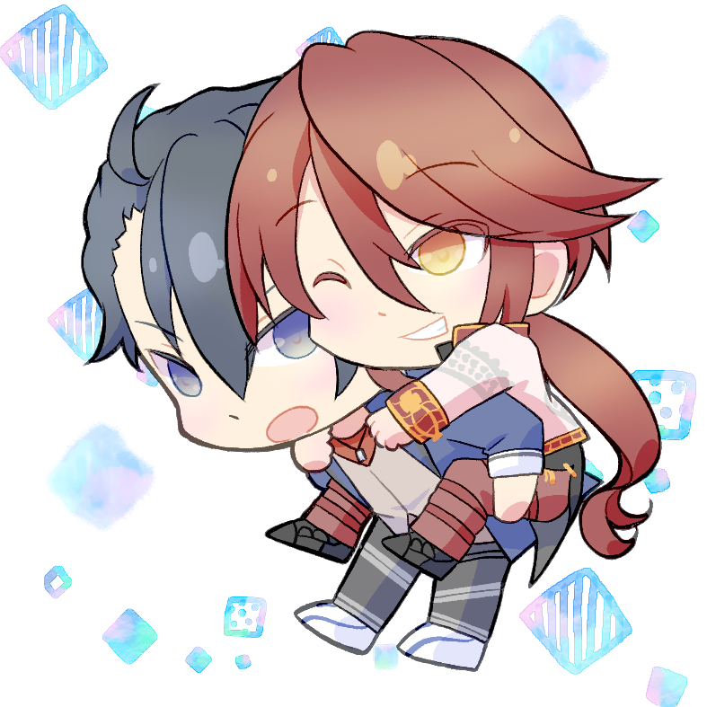 van arkride and aaron wei (eiyuu densetsu and 2 more) drawn by momoiro_sango