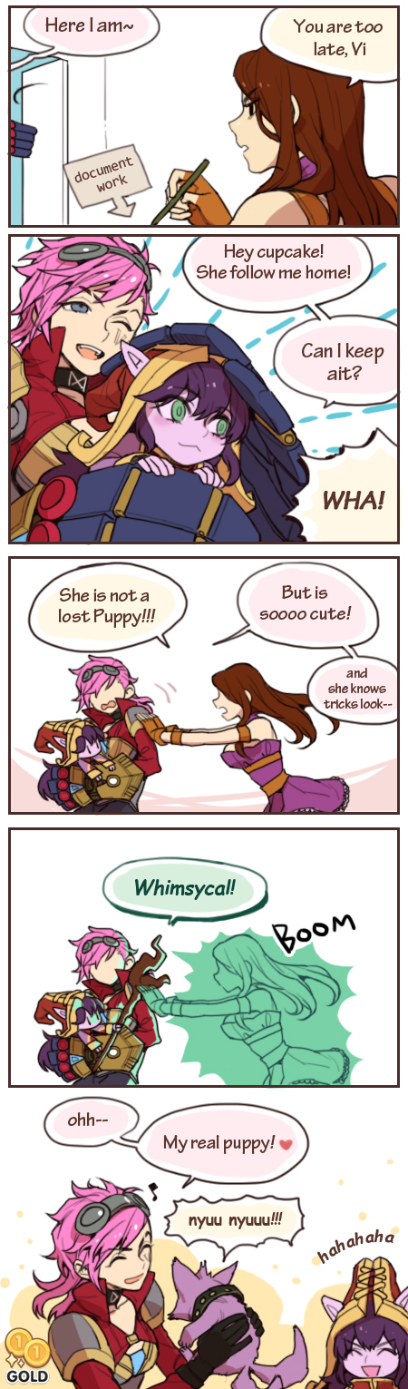vi, caitlyn, and lulu (league of legends) drawn by 2gold