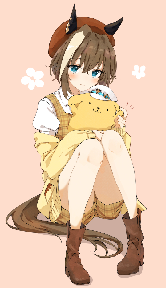 cheval grand and pompompurin (umamusume and 1 more) drawn by ninjin_nouka