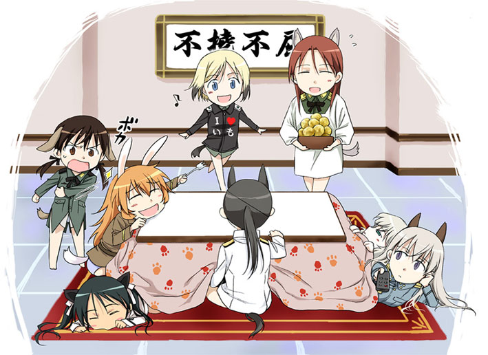 sanya v. litvyak, eila ilmatar juutilainen, erica hartmann, gertrud barkhorn, charlotte e. yeager, and 3 more (world witches series and 1 more) drawn by agahari