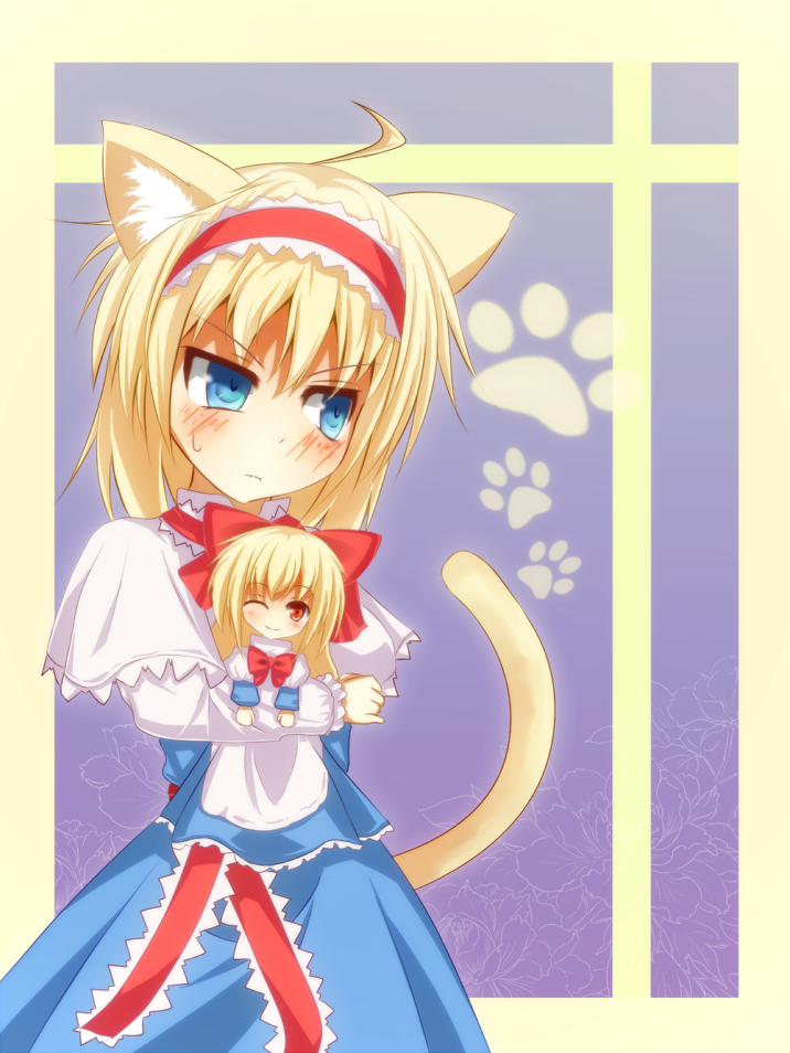 alice margatroid and shanghai doll (touhou) drawn by raira