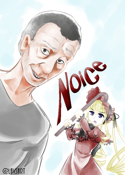 shinku and michael rosen (real life and 1 more) drawn by lunardances